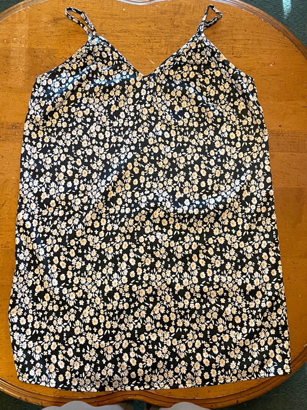 ASOS Black Dress with Cream Daisy Print